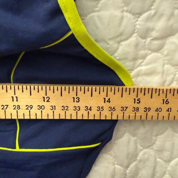 Arena Tania Clip Back One Piece Swimsuit Navy Blue Green Size‎ 6 - Picture 11 of 12